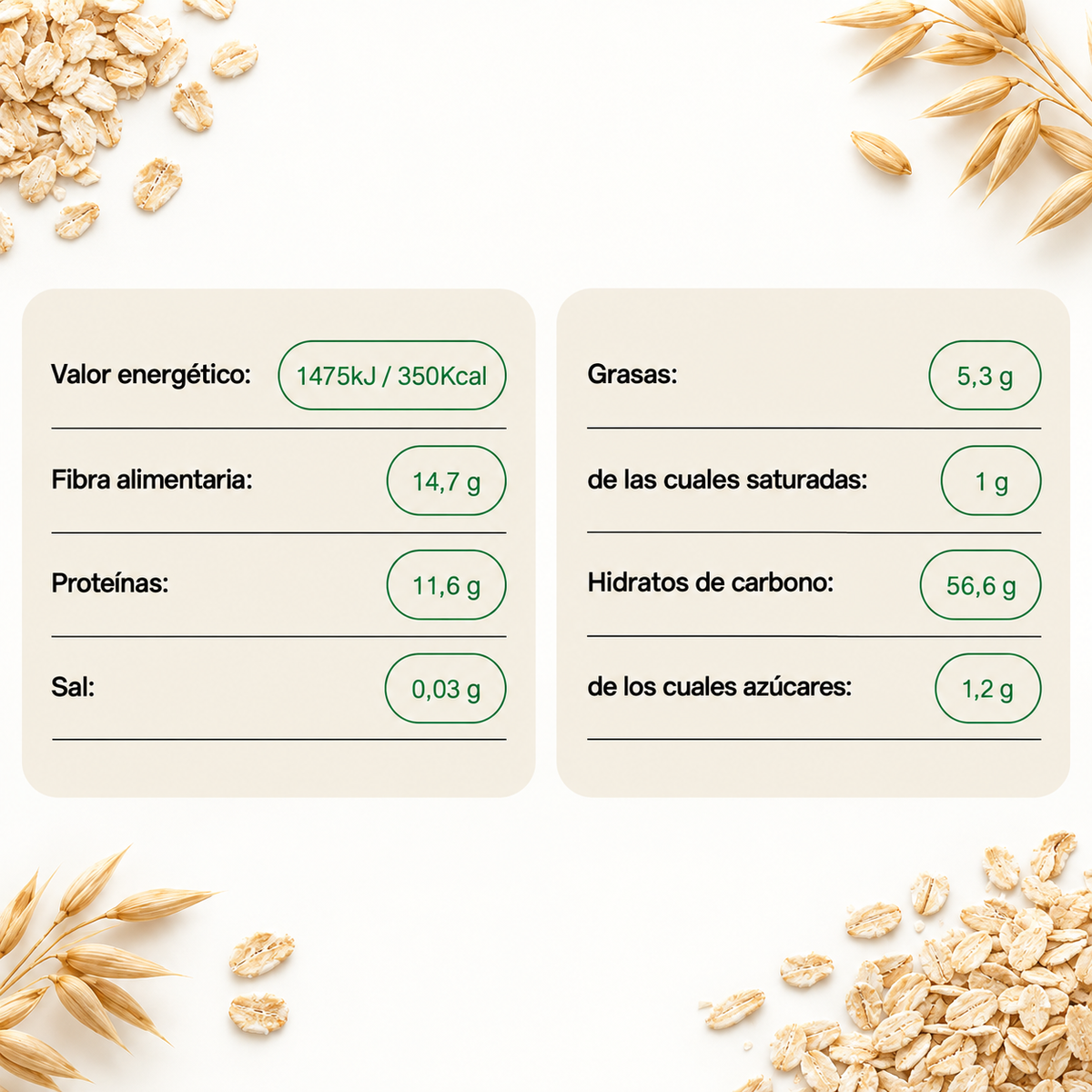 Copos de avena integral gruesos Biocop 500 g