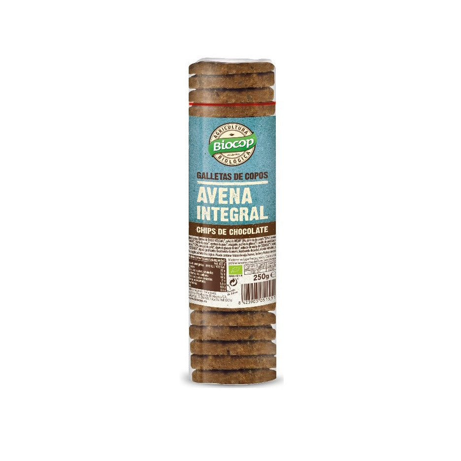 Galleta de copos de avena integral con chips de chocolate Biocop 250 g